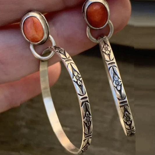 Kolczyki Boho Vintage Onyx