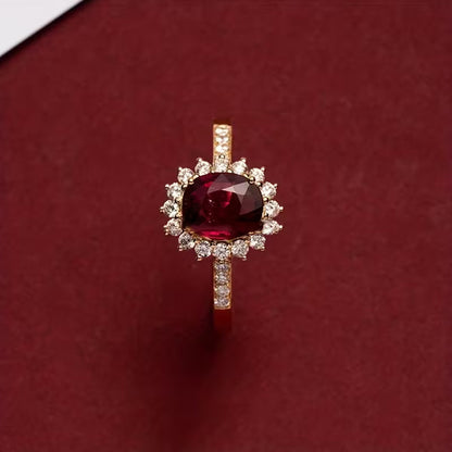 Pierścionek Empress Red | Złoto