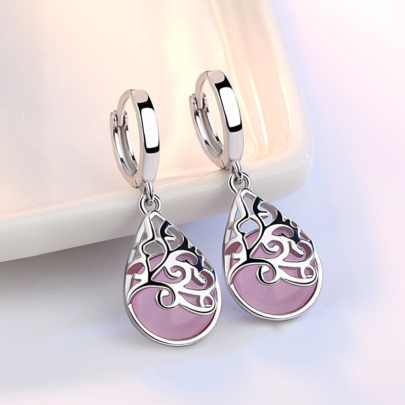 Kolczyki z drzewem życia w srebrze sterling 925