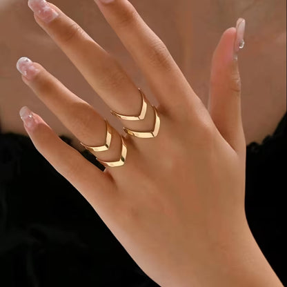 Zestaw 2 eleganckich minimalistycznych pierścionków