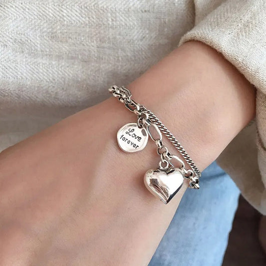 Bransoletka „Love forever” ze srebra 925 + 2 darmowe zawieszki