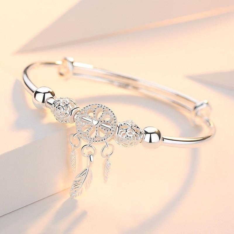 Regulowana bransoletka Dreamcatcher ze srebra 925